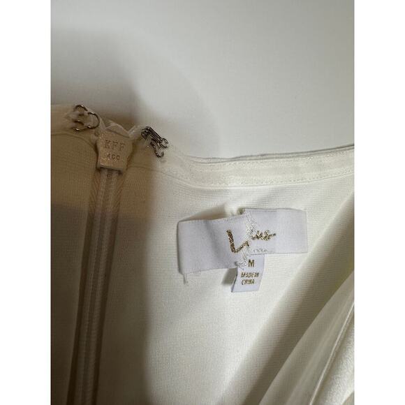 Lulus Size Medium Mesh Beaded Sweetheart Mermaid Maxi Wedding Dress Bridal Elope - Picture 9 of 16